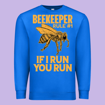 Bee Beekeeper If I Run You Run Bumble Bee Humour 449 Hive Beekeeping Premium Sweatshirt Designed By Craftify