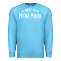 Ocean Blue Made In New York NY City NYC New Yorker My Home State Pride Premium T- Premium Sweatshirt - Craftify
