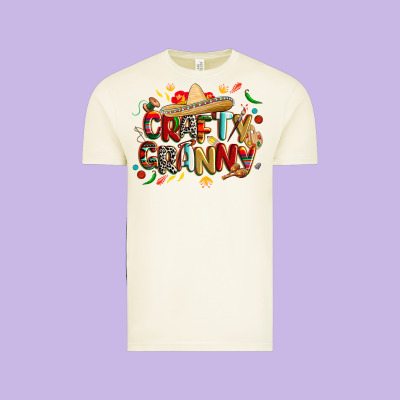 Cinco De Mayo Crafty Granny Vintage Tee Designed By Cowgirlartshop