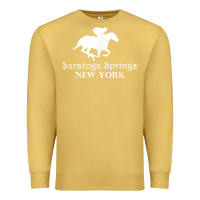 Antique Gold Saratoga Springs New York Horse Racing Jockey Premium Sweatshirt - Craftify
