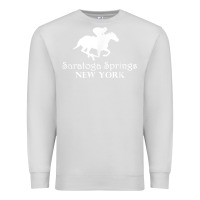 Dove Grey Saratoga Springs New York Horse Racing Jockey Premium Sweatshirt - Craftify