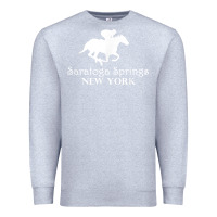 Heather Grey Saratoga Springs New York Horse Racing Jockey Premium Sweatshirt - Craftify