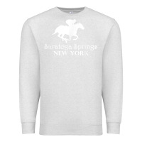Oatmeal Heather Saratoga Springs New York Horse Racing Jockey Premium Sweatshirt - Craftify