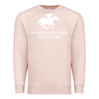 Pale Pink Saratoga Springs New York Horse Racing Jockey Premium Sweatshirt - Craftify