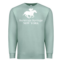 Seafoam Saratoga Springs New York Horse Racing Jockey Premium Sweatshirt - Craftify