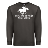 Smoke Saratoga Springs New York Horse Racing Jockey Premium Sweatshirt - Craftify