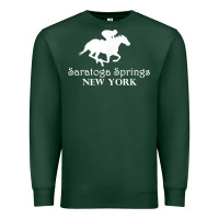 Sports Green Saratoga Springs New York Horse Racing Jockey Premium Sweatshirt - Craftify