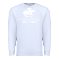 White Saratoga Springs New York Horse Racing Jockey Premium Sweatshirt - Craftify