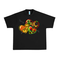 Black juneteenth hearts Urban Heavy Tee - CowGirlArtShop
