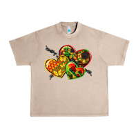 French Oak juneteenth hearts Urban Heavy Tee - CowGirlArtShop