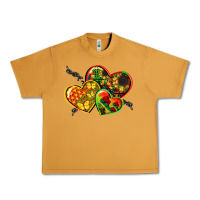 Peanut Butter juneteenth hearts Urban Heavy Tee - CowGirlArtShop