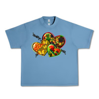 Pebble Blue juneteenth hearts Urban Heavy Tee - CowGirlArtShop