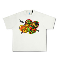 Pistachio juneteenth hearts Urban Heavy Tee - CowGirlArtShop