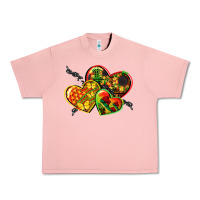 Salmon juneteenth hearts Urban Heavy Tee - CowGirlArtShop
