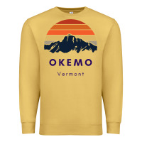 Antique Gold Okemo Vermont Skiing Snowboarding Hikers Gifts for VT Travel Premium Sweatshirt - InspiraDesign
