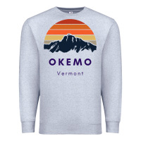 Heather Grey Okemo Vermont Skiing Snowboarding Hikers Gifts for VT Travel Premium Sweatshirt - InspiraDesign