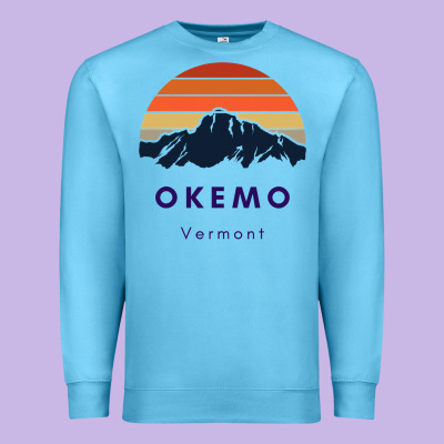 Okemo Vermont Skiing Snowboarding Hikers Gifts For Vt Travel Premium Sweatshirt Designed By Inspiradesign