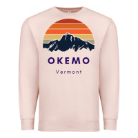 Pale Pink Okemo Vermont Skiing Snowboarding Hikers Gifts for VT Travel Premium Sweatshirt - InspiraDesign
