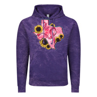 Cloud Purple texas map breast cancer Vintage Hoodie - CowGirlArtShop