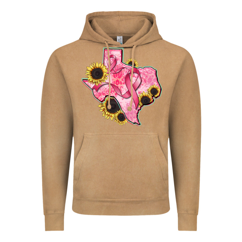 Texas Map Breast Cancer Vintage Hoodie by CowGirlArtShop | Teevron