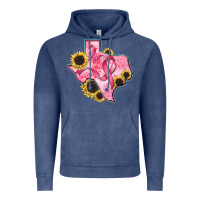 Vintage Denim texas map breast cancer Vintage Hoodie - CowGirlArtShop