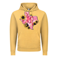 Vintage Mustard texas map breast cancer Vintage Hoodie - CowGirlArtShop
