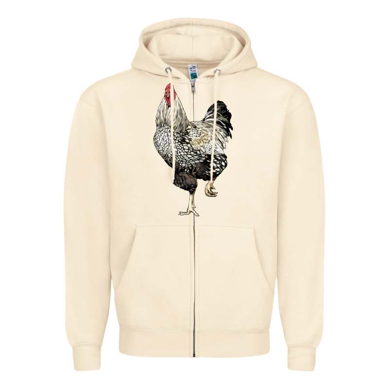 Wyandotte Rooster Zipper Hoodie by LillyAllenDesigns | Teevron