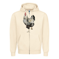 Sandshell wyandotte rooster Zipper Hoodie - LillyAllenDesigns