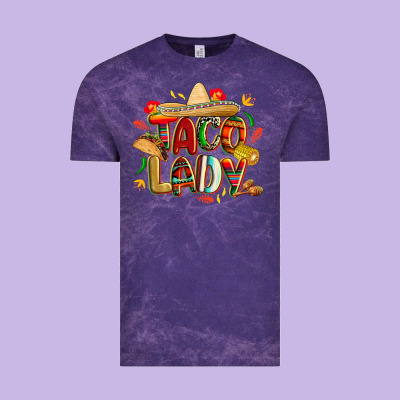 Cinco De Mayo Taco Lady Vintage Tee Designed By Cowgirlartshop