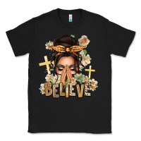 Black believe praying caucasian messy bun Classic Tee - texasbilliewilder