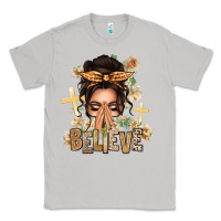 Moon Dust believe praying caucasian messy bun Classic Tee - texasbilliewilder