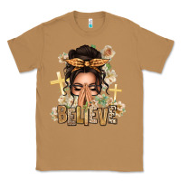 Toasted Coconut believe praying caucasian messy bun Classic Tee - texasbilliewilder