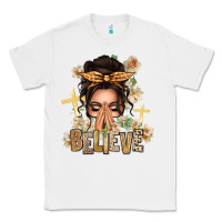 White believe praying caucasian messy bun Classic Tee - texasbilliewilder