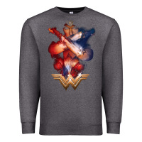 Charcoal Heather wonder woman movie arms crossed t shirt Premium Sweatshirt - InspiraDesign