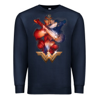 Navy wonder woman movie arms crossed t shirt Premium Sweatshirt - InspiraDesign