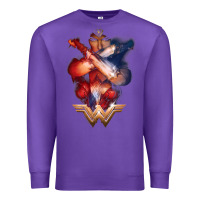 Purple wonder woman movie arms crossed t shirt Premium Sweatshirt - InspiraDesign