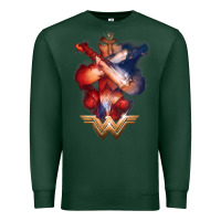 Sports Green wonder woman movie arms crossed t shirt Premium Sweatshirt - InspiraDesign