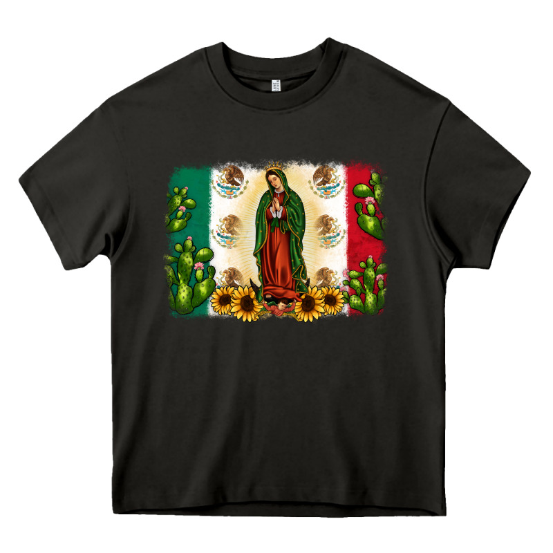 Mexican Flag Our Lady Of Guadalupe Heavy Core Tee by JahusDesignShop | Teevron