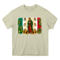 Mossy mexican flag our lady of guadalupe Heavy Core Tee - JahusDesignShop