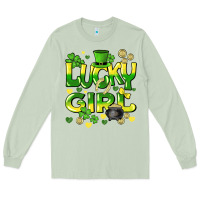 Matcha lucky girl st. patricks day Long Sleeve Tee - HowdyJamesFarm