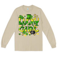Mushroom lucky girl st. patricks day Long Sleeve Tee - HowdyJamesFarm
