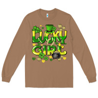 Toasted Coconut lucky girl st. patricks day Long Sleeve Tee - HowdyJamesFarm