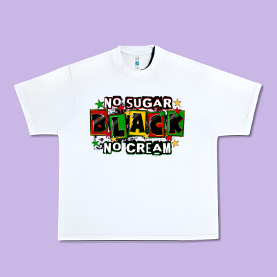 No Sugar No Cream Black Urban Heavy Tee Designed By Cowgirlartshop