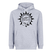 Heather Grey Authentic Church Of The Toad Of Light Psychedlic Frog Licking (Distres Heavyweight Hoodie - DesignPulse