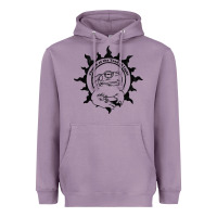 Lavender Authentic Church Of The Toad Of Light Psychedlic Frog Licking (Distres Heavyweight Hoodie - DesignPulse