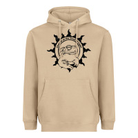 Mushroom Authentic Church Of The Toad Of Light Psychedlic Frog Licking (Distres Heavyweight Hoodie - DesignPulse