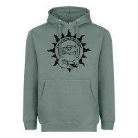 Sage Authentic Church Of The Toad Of Light Psychedlic Frog Licking (Distres Heavyweight Hoodie - DesignPulse