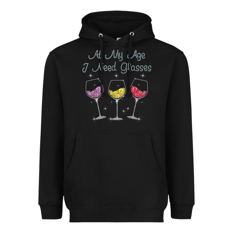 At My Age I Need Glasses Heavyweight Hoodie by DesignPulse | Teevron