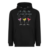 Black At My Age I need Glasses Heavyweight Hoodie - DesignPulse