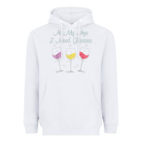White At My Age I need Glasses Heavyweight Hoodie - DesignPulse